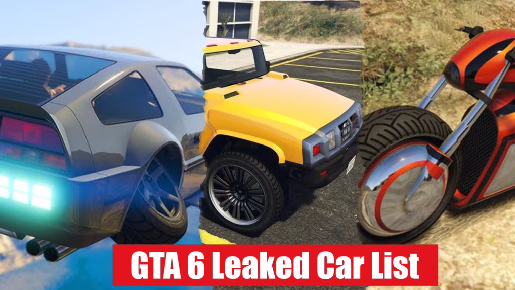 GTA 6 Leaked Car List